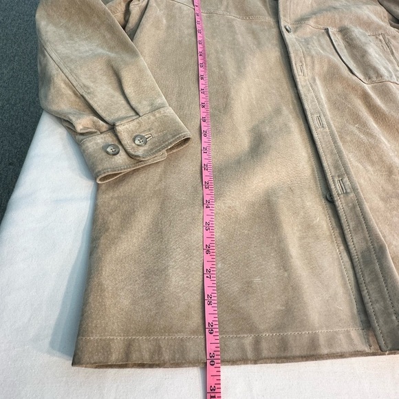 Claiborne Vintage Tan Suede Moleskin Jacket Size Large - Picture 9 of 10